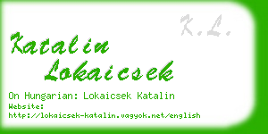 katalin lokaicsek business card